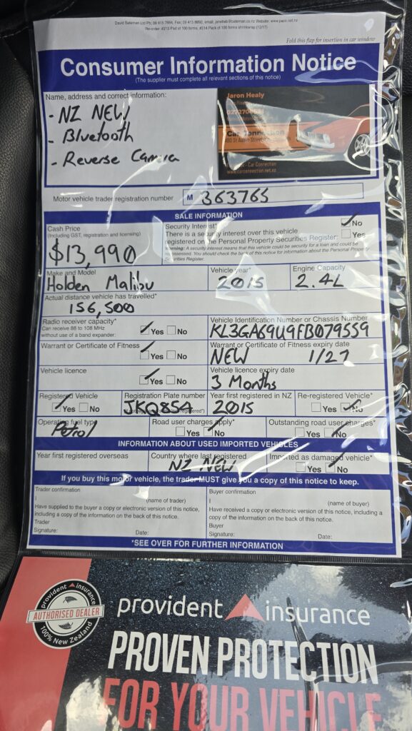 2015 Holden Malibu $78PW No deposit Finance
